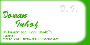 doman inhof business card